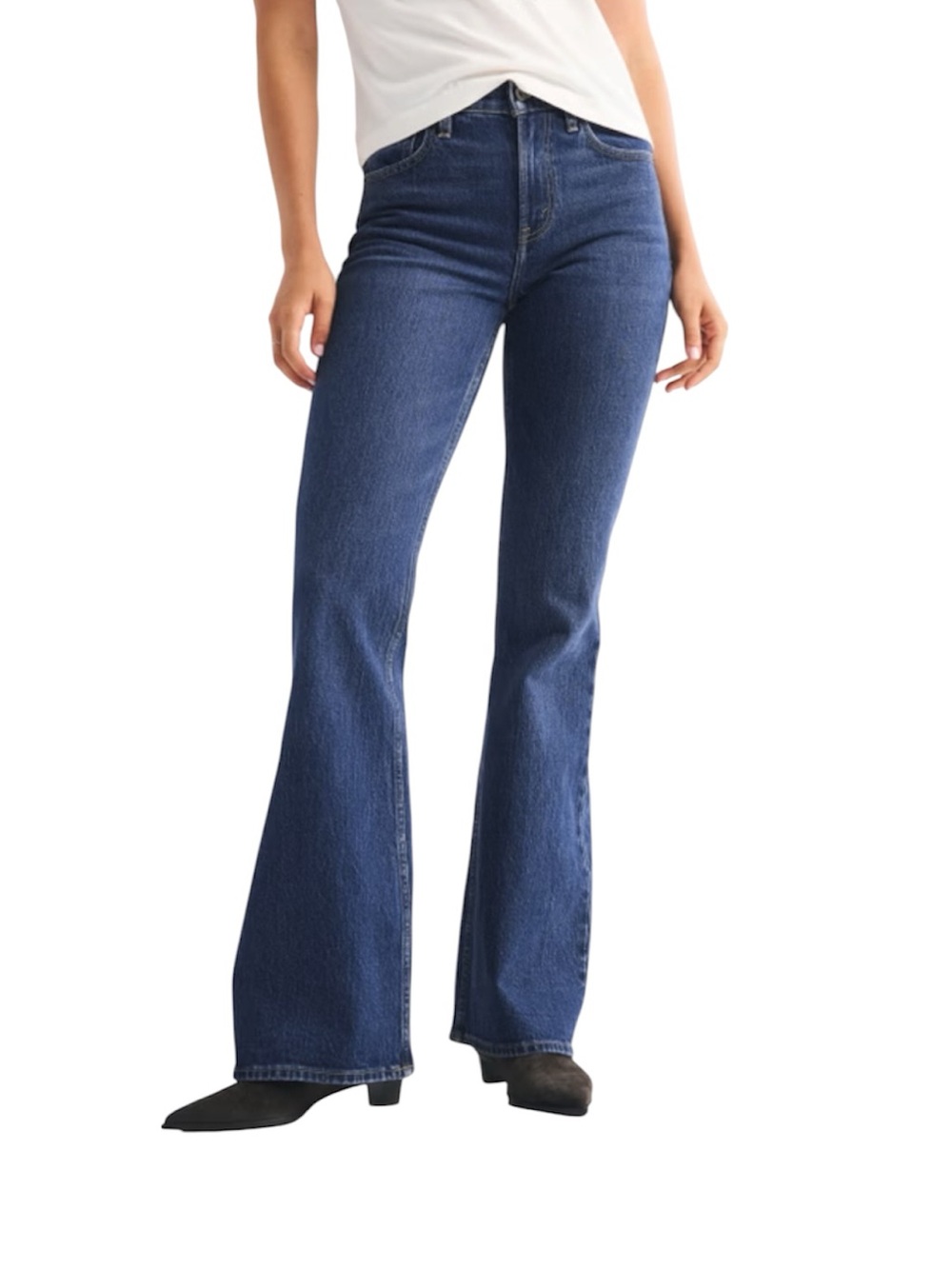 Abercrombie & Fitch Vintage Flare High Rise Jeans 28 6R Denim Dark Wash